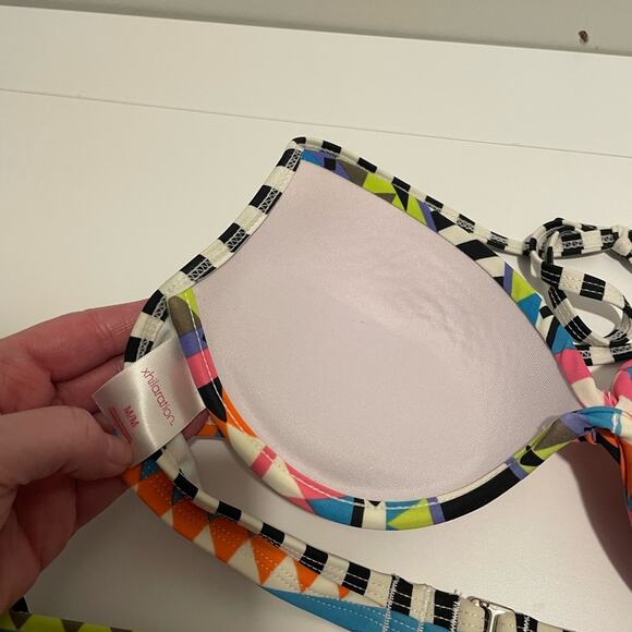 Xhilaration Brand Small/Medium Push-up Bikini Aztec Print Push up Top Swimsuit - Picture 4 of 6